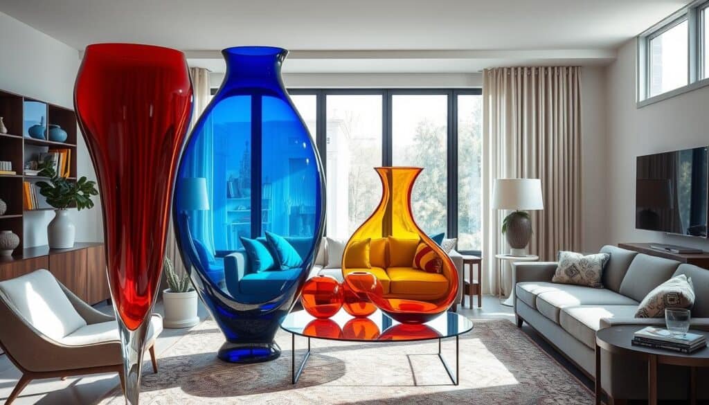 mid-century glass art, retro wall decor